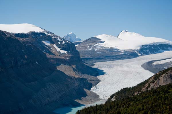 Gletsjer bij Columbian Icefields